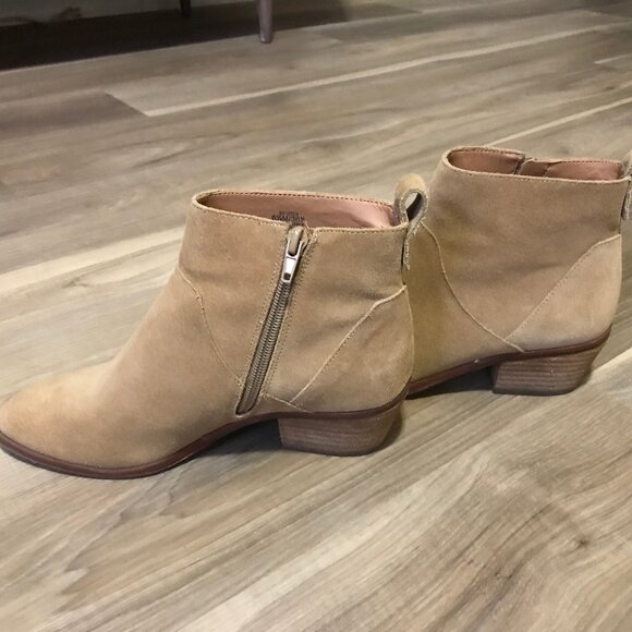 Sole Society Ladies Suede Cream Ankle Boots Size 6.5 - Picture 4 of 6